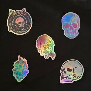 Holographic skull stickers/decals
